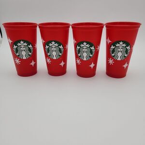 Starbucks Red Holiday Reusable Cups 4-Piece Set